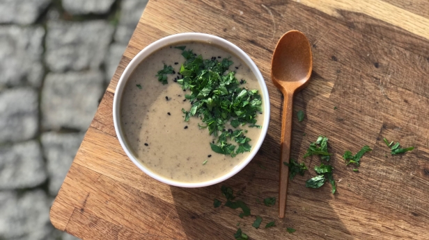 Krem borowikowy na białym winie