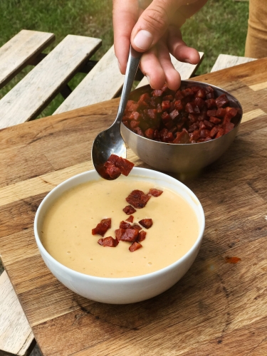 Ziemniaczana z chorizo - propozycja podania