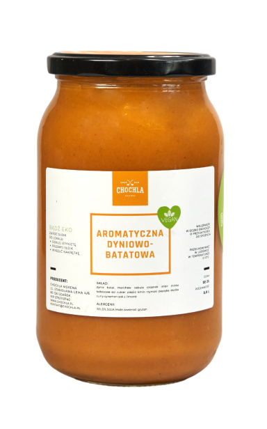 krem z dyni i batatów w słoiku